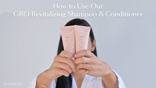 How To Use VEGAMOUR GRO Revitalizing Shampoo and Conditioner [upl. by Leitman]