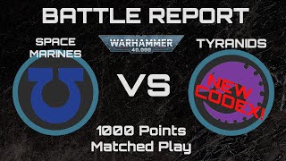 40 Min 40K Battle Report  NEW CODEX Tyranids vs Ultramarines  10th Edition Matched Play [upl. by Teressa]