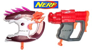 2 NEW NERF HALO BLASTERS  Needler and SPNKr Rocket Launcher [upl. by Nalloh349]