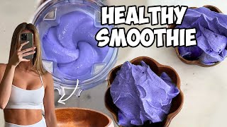 THICK Purple SMOOTHIE BOWL Tutorial  Recipe [upl. by Teece]