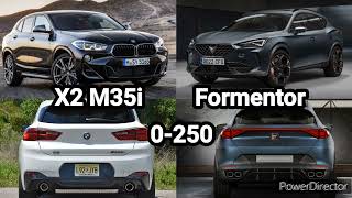 NEW CUPRA FORMENTOR VZ 20 TSI 310PS VS BMW X2 M35i ACCELERATION 0250 SUPRISING RESULT [upl. by Malas835]