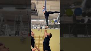 Cheerleading practice 📚🧚‍♀️ partnerstunt partnerstunts [upl. by Hafinah]