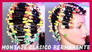 MONTAJE CLÁSICO DE PERMANENTE EN PELO CORTO 🎀 sandranewlook [upl. by Yssep]