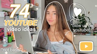 74 youtube video ideas that will BLOW UP your channel 🐣✨️ unique [upl. by Domenico985]