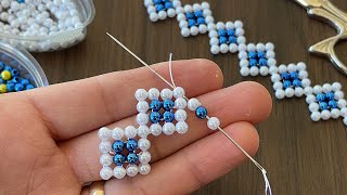 How to make a simple beaded bracelet  Beaded bracelet making tutorial  easy bracelet [upl. by Eddina]