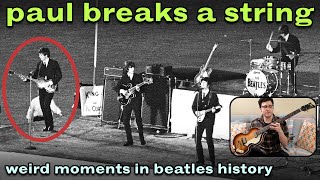 PAUL BREAKS A STRING – Weird Moments in Beatles History 3 [upl. by Annaira]