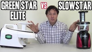 Green Star Elite GSE5000 vs Slowstar Cold Press Juicer Review [upl. by Portie]