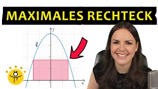 Extremwertaufgaben mit Funktionen – maximaler Flächeninhalt Rechteck unter Parabel [upl. by Armallas]
