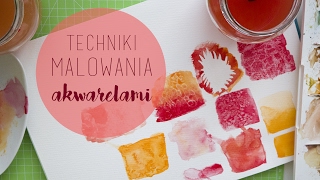 ✩ AkwareLove Jak malować akwarelami  Techniki ✩ [upl. by Rudelson]