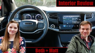 2022 Jeep Wagoneer Interior Review Beth and Matt [upl. by Selegna]