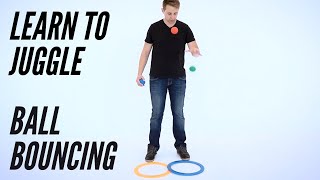 How to Ball Bounce JUGGLE  3 balls Intermediate Level Juggling [upl. by Ociral]