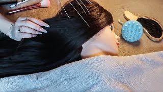 ASMR Massage crânien RÉALISTE Huile soins massage papouilles [upl. by Yleen723]