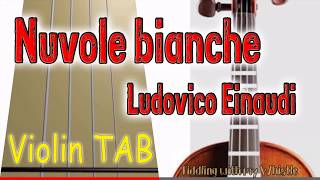 Nuvole bianche  Ludovico Einaudi  Violin  Play Along Tab Tutorial [upl. by Rhody]