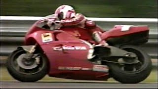 Eddie Lawson CAGIVA First Victory MotoGP 1992 R9 Hungaroring [upl. by Ellerud]