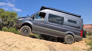 Sprinter Van on King Shocks and Deaver Leaf Springs [upl. by Lapides561]