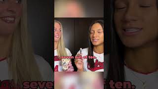 Nebraska volleyball popcorn challenge 🍿 shorts [upl. by Noella495]