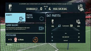 FIFA 22 Modalità Carriera 6 giornata della Liga Granada Real Sociedad [upl. by Aikemahs47]