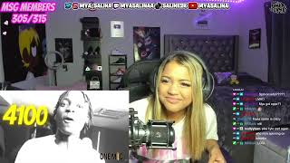 Mya Salina REACTS to 4100 ONE MIC CYPHER KYLE RICHH  JENN CARTER  JAH WOO [upl. by Kenwee]