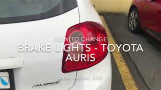 Toyota Auris  Changing Brake Lights [upl. by Lisha443]