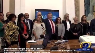 niversità degli Studi di Bari  Sottoscrizione Accordi di Collaborazione con Università di Pristina [upl. by Durgy]