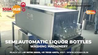 Semi automatic Liquor bottles washing Machinery [upl. by Meisel385]