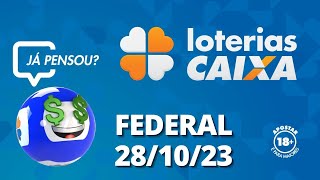 Loterias CAIXA  Loteria Federal  28102023 [upl. by Colley]