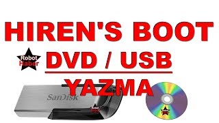 Hirens Boot DVD veya USB yazma nasıl yapılır Sesli Anlatım [upl. by Aihtnis]