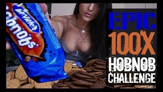 EPIC 100x Hobnob Challenge  Girl Vs Food  CHEAT DAY [upl. by Delmor]