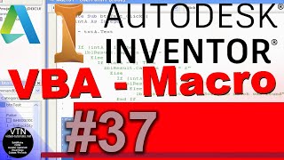 AutoDesk INVENTOR VBA 37 Samples [upl. by Ynaffad]