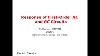 Electric Circuit Analysis  Lecture  6B  Natural response  First Order RL Circuit Singularity Fn [upl. by Kinsman]