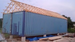 Container Home Build in pictures Part 1 [upl. by Notgnillew]