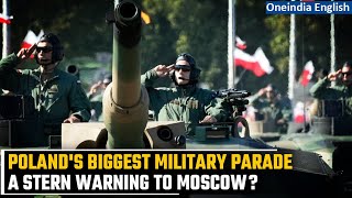 Poland holds biggest military parade since Cold Warera as tensions with Belarus rise on border [upl. by Anaic]