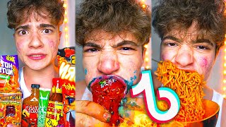 Extreme Spicy Food Tiktok Compilation 1 Hour Edition  Spizeethegoat [upl. by Annaes]