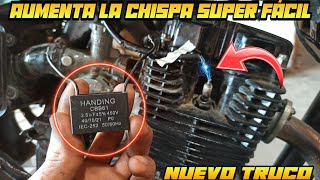 NUEVO MÉTODO PARA AUMENTAR LA CHISPA DE CUALQUIER MOTO SUPER FÁCIL💥 POTENCIA  VELOCIDAD [upl. by Akisey]