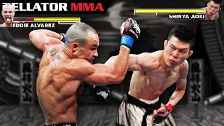 Alvarez KOs Aoki and MORE Top Lightweight Knockouts  Bellator MMA [upl. by Hooker]