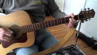 Back In Black Intro Verse Guitar Lesson on acoustic [upl. by Alameda381]