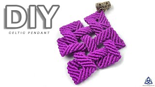 DIY Macrame Celtic Knot Keychain  Pattern 3 [upl. by Cicely]