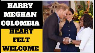 Prince Harry Duchess Meghan Grand Welcome Colombia Vice President Marquez [upl. by Ayifas]