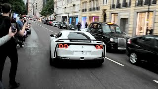 LOUDEST STRAIGHT PIPED Ferrari 812 NLARGO TERRORIZING London INSANE V12 SOUNDS [upl. by Aitas566]