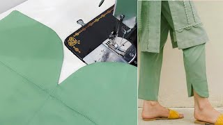 Stylish Palazzo Pant Design making  Reet Sewing Crafts [upl. by Nosaes]