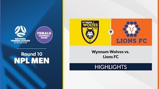 NPL Men Round 10  Wynnum Wolves vs Lions FC Highlights [upl. by Attekal]