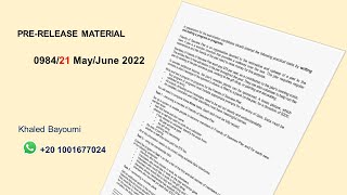 Solution of PreRelease Material 09840478 MayJune 2022  Pseudocode Task 1 [upl. by Deuno]