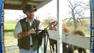 Quick Tips Series 13 Tying a Mecate to a Bosal [upl. by Odlanra]