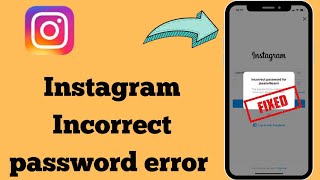 How to fix Instagram Incorrect password please try again later [upl. by Ingaborg]