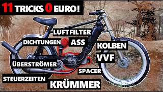 KOSTENLOSES TUNING am Moped  11 Möglichkeiten für 0€ [upl. by Nyra]