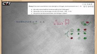 Kombinatorik  Ohne Zurücklegen und ohne Reihenfolge ★ Übung 2 [upl. by Welcher]