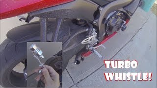 TURBO EXHAUST WHISTLE vs GSXR 750  DapperxDan Motovlog [upl. by Usanis15]