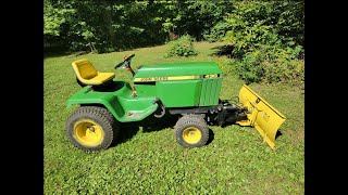 FULL INSTALL Front frame extension and 4 way plow on John Deere 430 Garden Tractor [upl. by Tabbi]