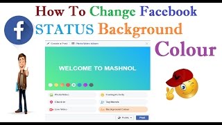 How To AddChange Facebook Status BACKGROUND COLOR [upl. by Kolnos251]