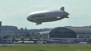 Zeppelin NT arrival  Friedrichshafen Airport  22082014 [upl. by Omura]